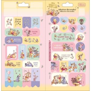 Adesivo Pooh Duplo 01 Folhas Tilibra 356662