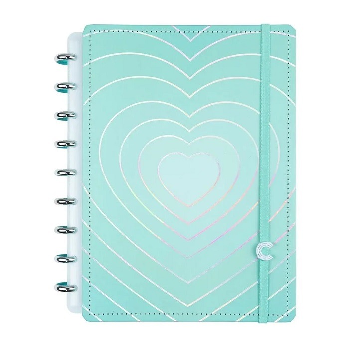 Caderno Inteligente Turquoise Love Médio 80 Folhas CIMD3306