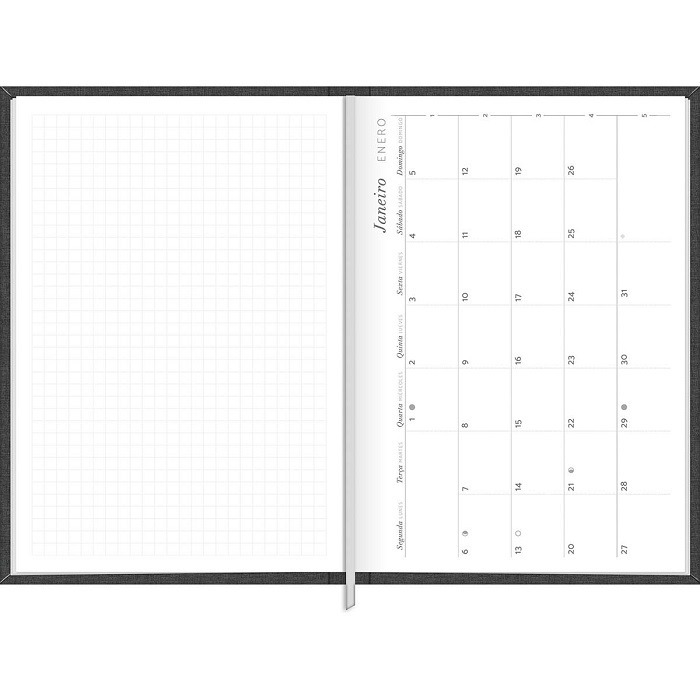 Agenda Milano Chumbo M5 2025 Tilibra 356514 - Imagem 4