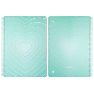Capa E Contracapa Caderno Inteligente Grande Turquoise Love CICG4306