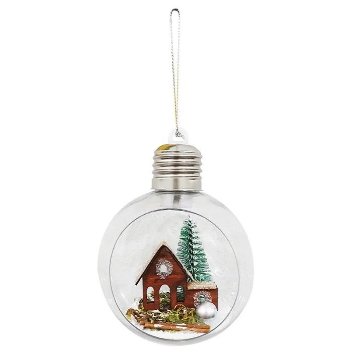 Bola Natal Acrilíca Com LED 9,5cm Sortidas Rocie NTB70001 - Imagem 4