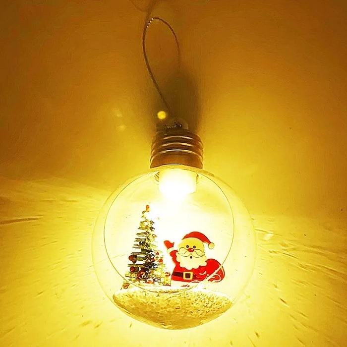 Bola Natal Acrilíca Com LED 9,5cm Sortidas Rocie NTB70001 - Imagem 5