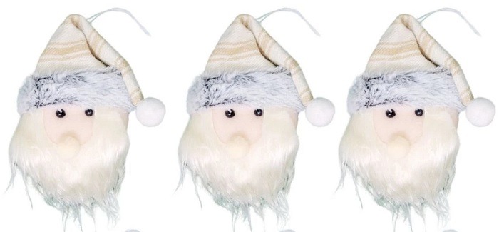 Enfeite Natal Carinha Papai Noel Alpino 13cm- Magizi 28652 M342434