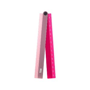 Régua 30cm Tris Metal Holic All Rose Metálica Dobrável