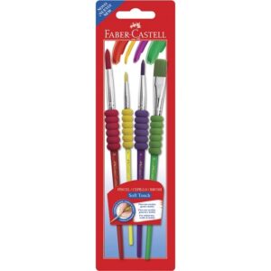 Pincel Soft Touch 04 Unidades Sortidos Faber Castell 181600
