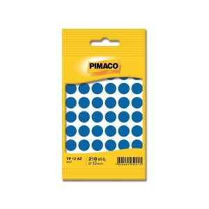 Etiqueta Adesiva Redonda 12mm Azul 210 Unidades Pimaco TP12AZ