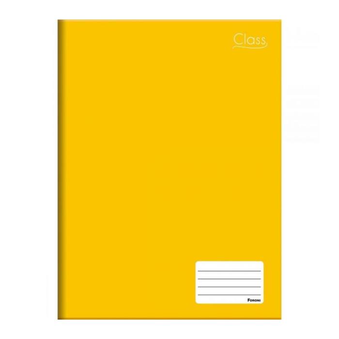 Caderno Brochura Universitário Amarelo 96fls Class Foroni 3589284