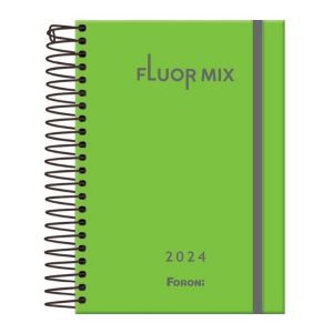 Agenda 2024 Fluor Mix Cores Sortidas 176 Folhas Foroni 5278871