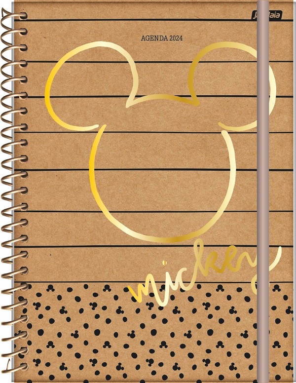 Agenda 2024 Planner Mickey e Minnie 160 Folhas Jandaia 7473124