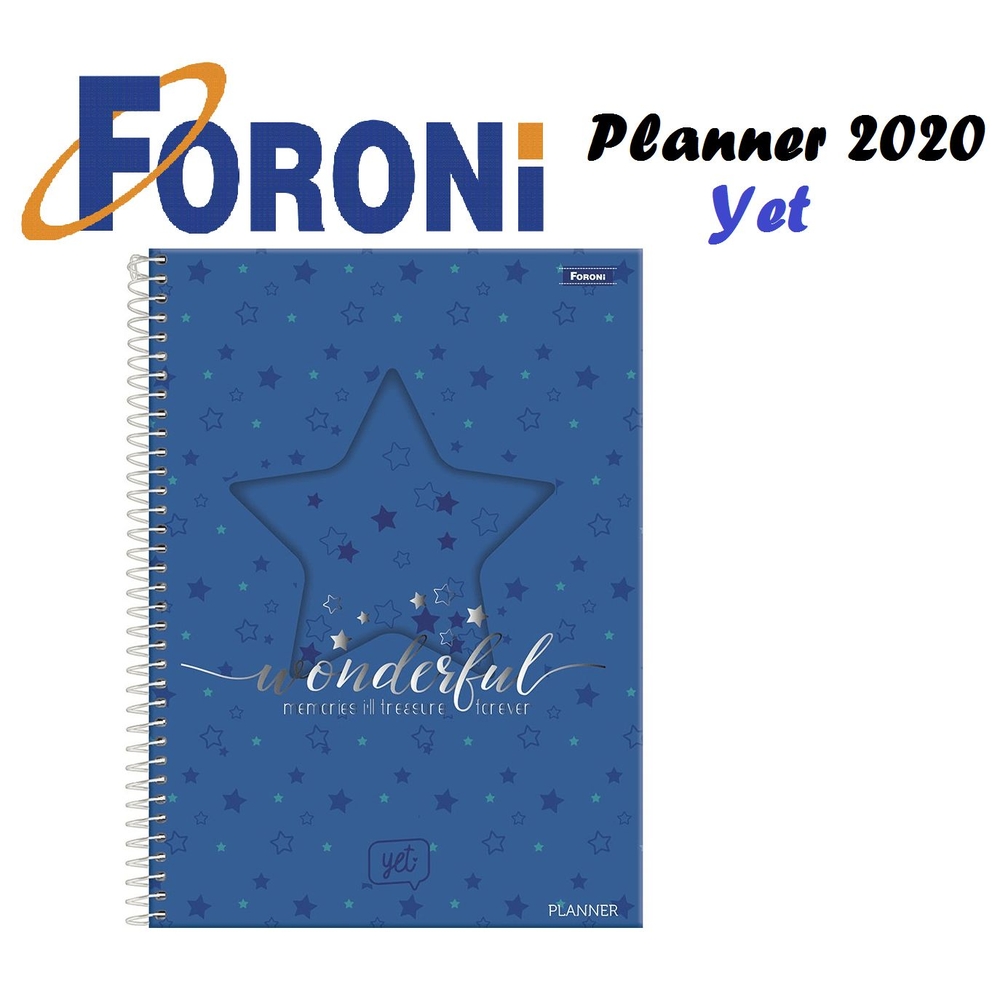 AGENDA ESPIRAL YET PLANNER FORONI 2020 Papelaria Criativa