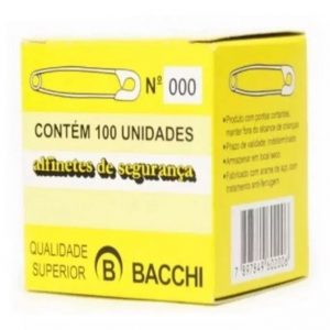 Alfinete De Seguranca Dourado N 000 C/100 Unidades Bacchi