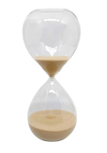 Ampulheta De Vidro 20cm Para Marcação De Tempo