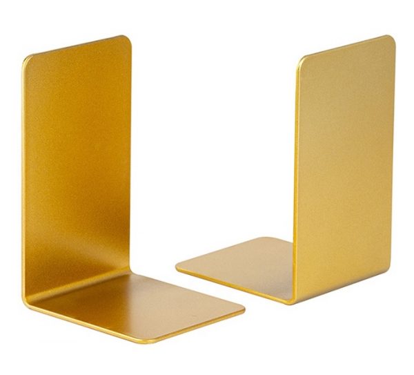 Aparador De Livros Bibliocanto Metal Dourado Com 2 Unidades Maxcril 10170080