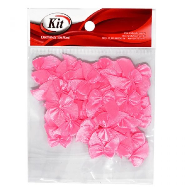 Aplicação Laço Cetim Rosa Pct50 Kit 360668