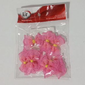 Aplicação Laço Renda Poa Pink Pct8 Kit 490180