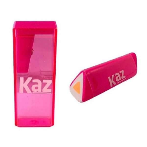 Apontador Depósito + Borracha Kaz Cores Sortidas KZ922672