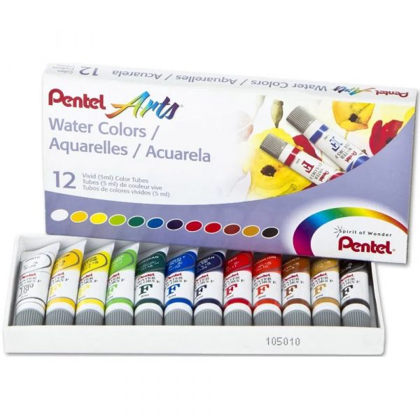 Aquarela Líquida Pentel Arts À Base De Água Estojo C/12 Cores 5ml WFRS12