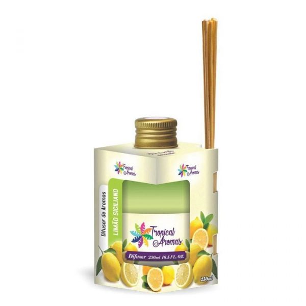 Aromatizadores Difusor De Ambiente 250ml Limão Siciliano Tropical Aromas