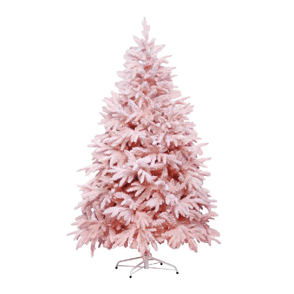 Arvore De Natal Pinheiro Andes Rosa Nevada 150cm 935 Galhos – Cromus  1025840 - Papelaria Criativa