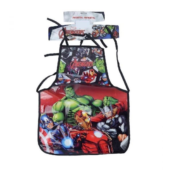 Avental Infantil Escolar Marvel Avengers Vermelho Luxcel AV55573AG