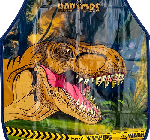 Avental Infantil Escolar Raptor Dinossauro BRW AV1001