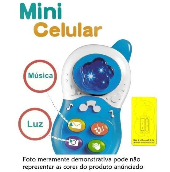 Baby Mini Celular Musical Sortidos Toy Mix 331.25.99