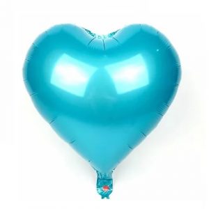 Balão Metalizado Coração Azul 18" 43cm Ponto Das Festas PF10003AC