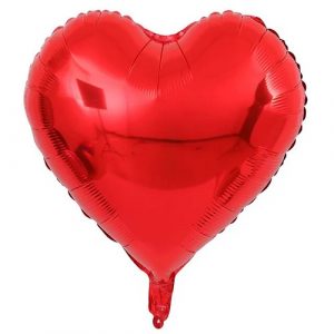 Balão Metalizado Coração Vermelho 18" 43cm Ponto Das Festas PF10003VM