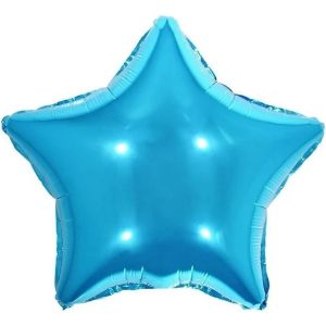 Balão Metalizado Estrela Azul 18" 45cm Make+ 8552