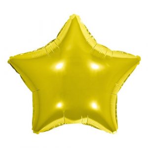 Balão Metalizado Estrela Dourado 18" 45cm Make+ 8534