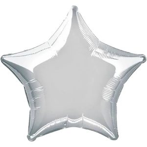 Balão Metalizado Estrela Prata 18" 45cm Make+ 8549