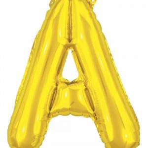Balão Metalizado Letra A Dourado16" 40cm
