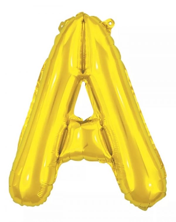Balão Metalizado Letra A Dourado16" 40cm