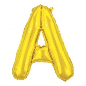 Balão Metalizado Letra A Dourado16" 40cm Make+ 8000