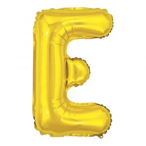 Balão Metalizado Letra E Dourado16" 40cm Make+ 8004