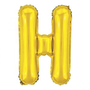 Balão Metalizado Letra H Dourado16" 40cm Make+ 8007