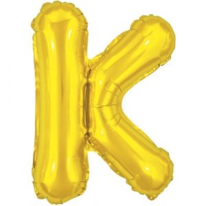 Balão Metalizado Letra K Dourado16" 40cm Make+ 8010