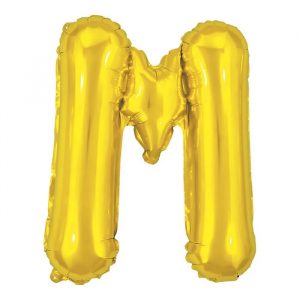Balão Metalizado Letra M Dourado16" 40cm Make+ 8012