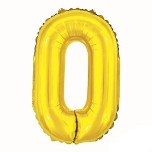 Balão Metalizado Letra O Dourado16" 40cm Make+ 8014
