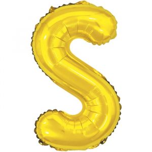 Balão Metalizado Letra S Dourado16" 40cm Make+ 8018