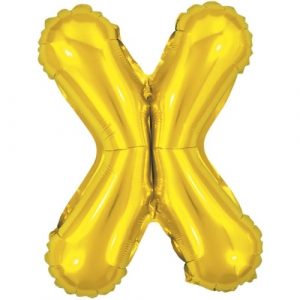 Balão Metalizado Letra X Dourado16" 40cm Make+ 8023