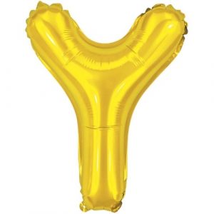 Balão Metalizado Letra Y Dourado16" 40cm Make+ 8024