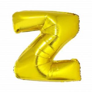 Balão Metalizado Letra Z Dourado16" Pequeno 40cm