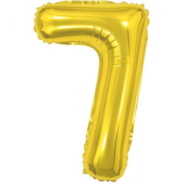 Balão Metalizado Número 7 Dourado16" 40cm Make+ 8033