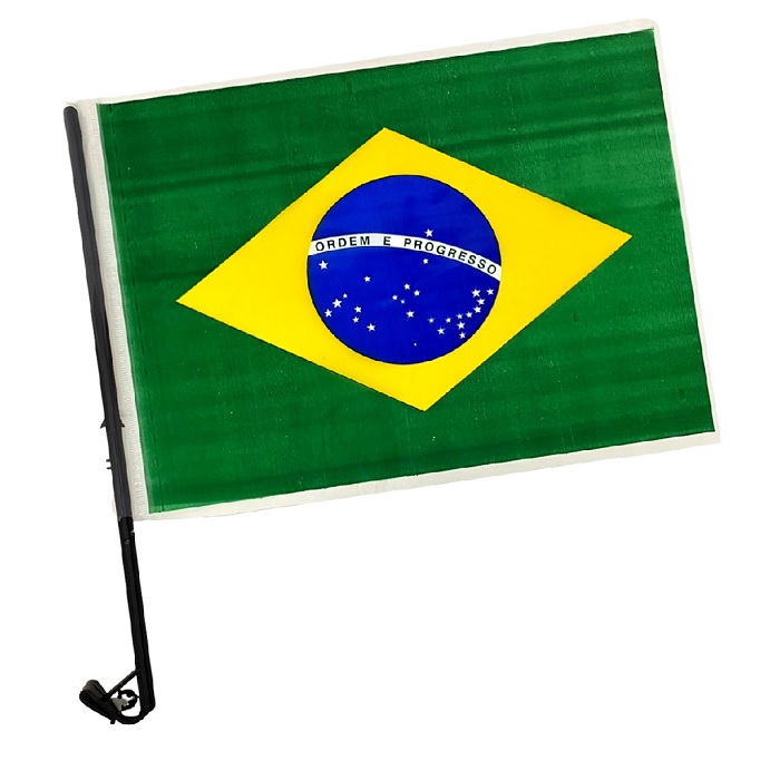 Bandeira Do Brasil Plástica 30cm x 45cm Com Haste Copa Do Mundo - Papelaria  Criativa