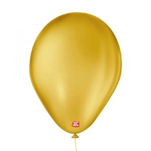 Bexiga Balão Amarelo Ocre Liso Número 9.0 - São Roque c/50 Unidades