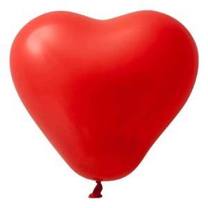 Bexiga Balão Coração Vermelho Liso Número 11- São Roque c/50 Unidades