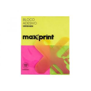 Bloco Adesivo Maxprint Kit Neon Sortidos 150 Folhas 743440