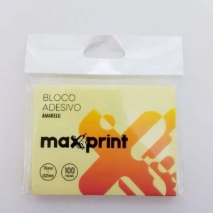 Bloco Adesivo Maxprint Pastel Amarelo 76 x 102mm 100 Folhas 741011