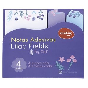 Bloco Adesivo Molin Lilac Fields By Soft 160Fls 4 Blocos 31687